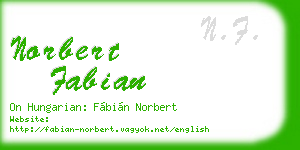 norbert fabian business card