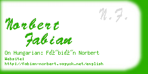 norbert fabian business card